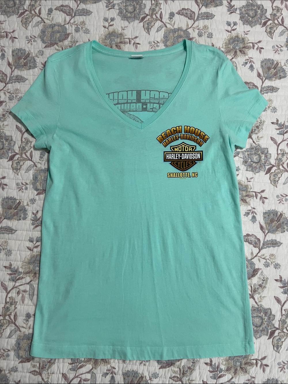 Beach House Harley-Davidson Shallotte, NC Cotton V-Neck Tee